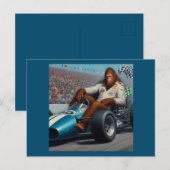 Bigfoot Racecar Postkarte (Vorne/Hinten)