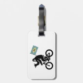 Bigfoot-Radfahren Delaware-Flagge Gepäckanhänger (Rückseite vertikal)