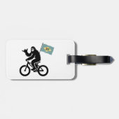 Bigfoot-Radfahren Delaware-Flagge Gepäckanhänger (Rückseite horizontal)