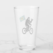 Bigfoot Radfahren Delaware-Flagge Glas (Rückseite)