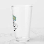 Bigfoot Radfahren Delaware-Flagge Glas (Links)