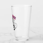 Bigfoot-Radfahren Hawaii-Flagge Glas (Links)
