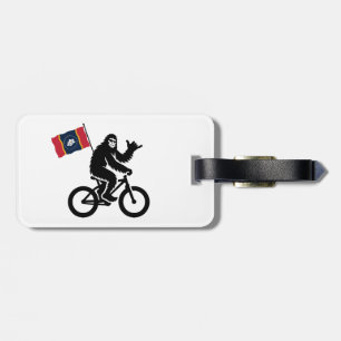 Bigfoot-Radfahren Mississippi-Flagge Gepäckanhänger