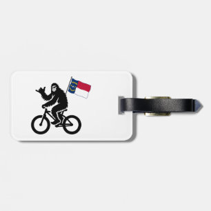 Bigfoot-Radfahren North Carolina-Flagge Gepäckanhänger