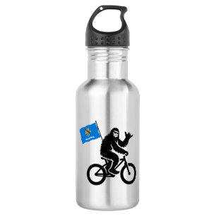 Bigfoot-Radfahren Oklahoma-Flagge Edelstahlflasche