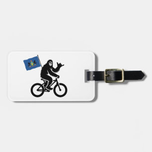 Bigfoot-Radfahren Pennsylvania-Flagge Gepäckanhänger