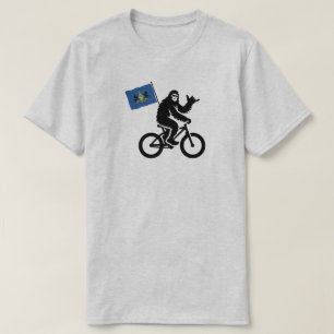 Bigfoot-Radfahren Pennsylvania-Flagge T-Shirt