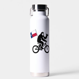 Bigfoot-Radfahren Texas-Flagge Trinkflasche