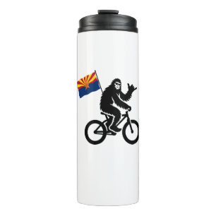 Bigfoot-Radfahrrad Arizona-Flagge Thermosbecher