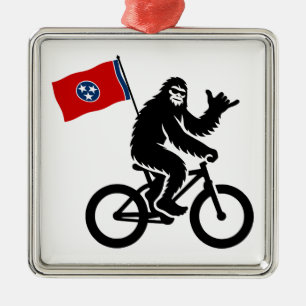 Bigfoot-Radfahrrad Tennessee-Flagge Ornament Aus Metall
