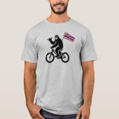 Bigfoot-Radfahrrer Hawaii-Flagge T-Shirt (Vorderseite)