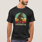 Bigfoot Rauchen Pipe Sasquatch Briar Tabakpfeife T-Shirt (Vorderseite)