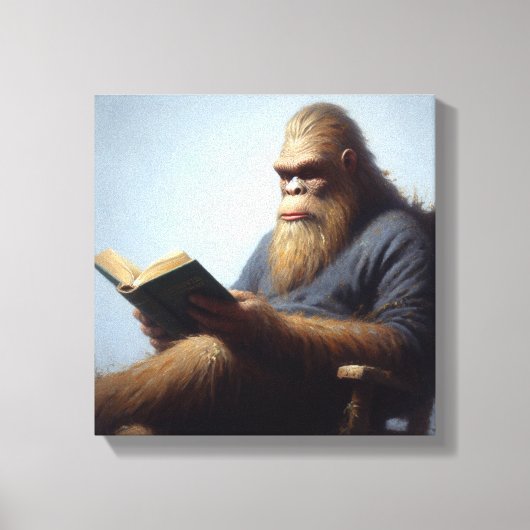 Bigfoot Reading Leinwanddruck (Vorderseite)