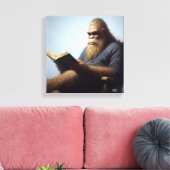 Bigfoot Reading Leinwanddruck (Insitu (Wohnzimmer))