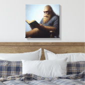 Bigfoot Reading Leinwanddruck (Insitu (Schlafzimmer))