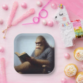 Bigfoot Reading Pappteller (Party)