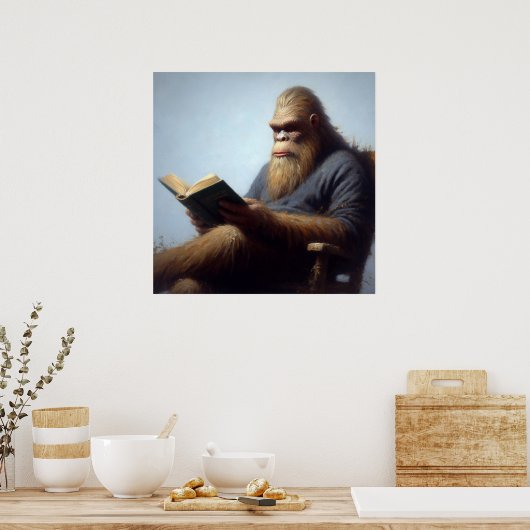 Bigfoot Reading Poster (Küche)