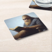 Bigfoot Reading Rechteckiger Pappuntersetzer (angewinkelt)