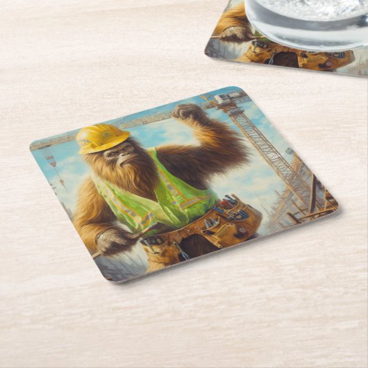 Bigfoot Rechteckiger Pappuntersetzer (angewinkelt)