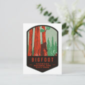 Bigfoot Redwood Nationalpark Postkarte (Stehend Vorderseite)