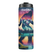 Bigfoot: Reflektion der Wälder, Sternenspitzen Thermosbecher (Vorderseite)