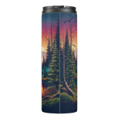 Bigfoot: Reflektion der Wälder, Sternenspitzen Thermosbecher (Rückseite)