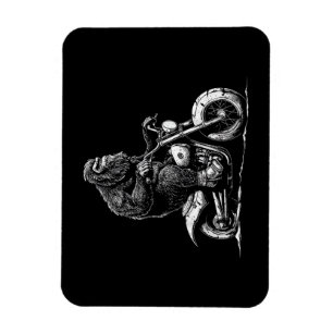 Bigfoot Reiten Ein Motorrad fahren Funny Sasquatch Magnet