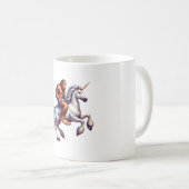 Bigfoot Reiten Unicorn Kaffeetasse (VorderseiteRechts)