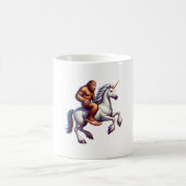 Bigfoot Reiten Unicorn Kaffeetasse (Mittel)