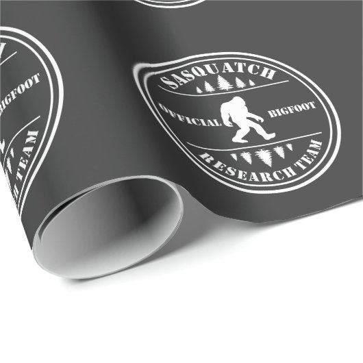 Bigfoot Research Team Findet Sasquatch Spaß Geschenkpapier (Rolleneckpunkt)