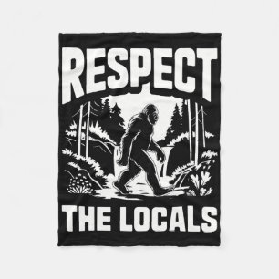 Bigfoot Respektiert Einheimische Sasquatch Jäger C Fleecedecke