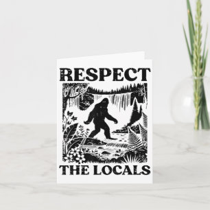 Bigfoot Respektiert Einheimische Vintage Sasquatch Karte