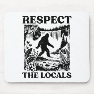 Bigfoot Respektiert Einheimische Vintage Sasquatch Mousepad