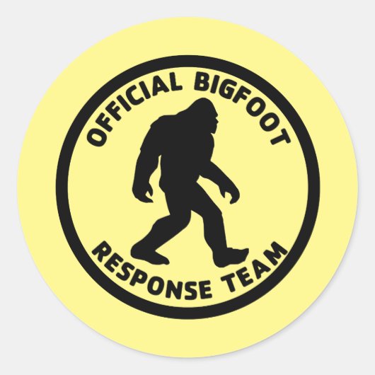 Bigfoot Response Team Runder Aufkleber (Vorderseite)