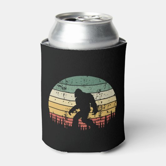 Bigfoot Retro Sunset-Geschenk Dosenkühler (Kanne Vorderseite)