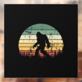 Bigfoot Retro Sunset-Geschenk Fensteraufkleber (Blatt 2)
