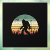 Bigfoot Retro Sunset-Geschenk Fensteraufkleber (Blatt 3)