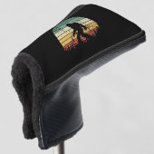 Bigfoot Retro Sunset-Geschenk Golf Headcover (3/4 Vorderseite)