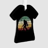Bigfoot Retro Sunset-Geschenk Ornament (Vorderseite)