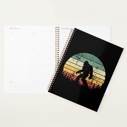 Bigfoot Retro Sunset-Geschenk Planer (Anzeige)
