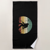 Bigfoot Retro Sunset-Geschenk Strandtuch (Vorderseite)
