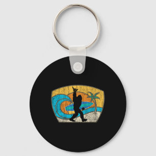 Bigfoot Retro-Surfing-Geschenk für Shaka Aloha-Sur Schlüsselanhänger