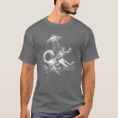 Bigfoot Riding Loch Ness Monster Funny UFO Sasquat T-Shirt (Vorderseite)