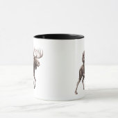 Bigfoot Riding Moose Tasse (Zentrum)