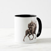 Bigfoot Riding Moose Tasse (VorderseiteRechts)