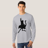 Bigfoot Riding Ostrich T-Shirt (Vorne ganz)