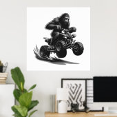 Bigfoot Riding Quad Bike Poster (Heimbüro)