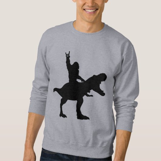 Bigfoot Riding T-Rex Sweatshirt (Vorderseite)