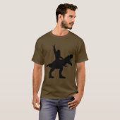 Bigfoot Riding T-Rex T-Shirt (Vorne ganz)