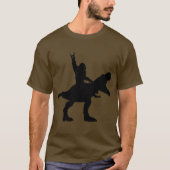 Bigfoot Riding T-Rex T-Shirt (Vorderseite)